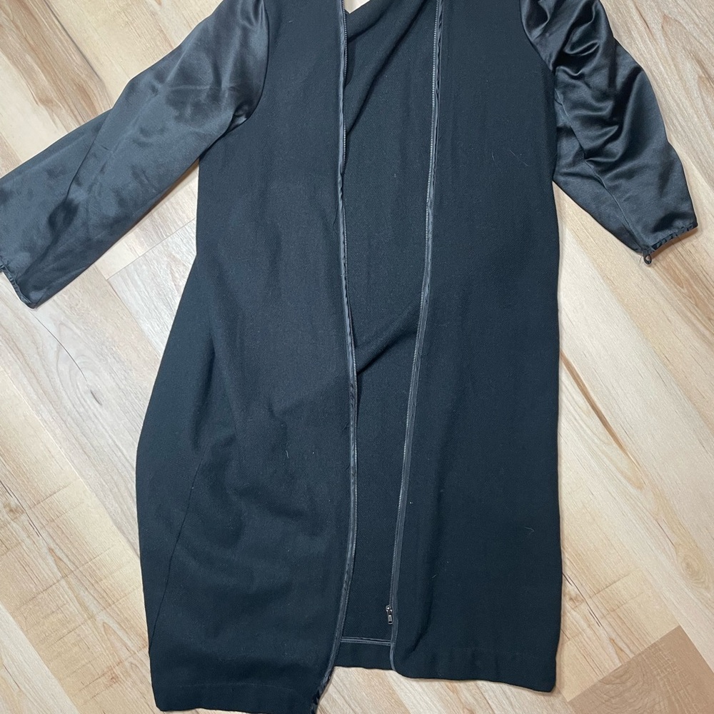 Misty Harbor‎ Black Trench Coat w/ Detachable Hood & Lining - Picture 7 of 9